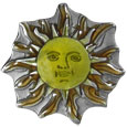 Sun Face Lapel Pin